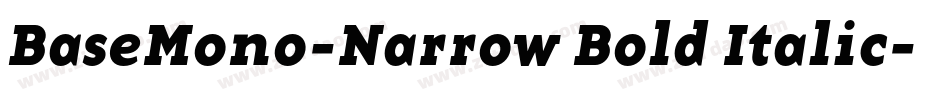 BaseMono-Narrow Bold Italic字体转换